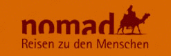 Logo der Firma NOMAD. Reisen zu den Menschen