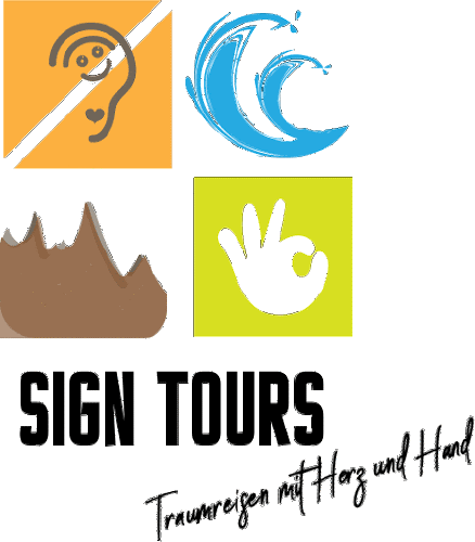 Logo der Firma SIGN TOURS - Reisebüro für Gehörlose