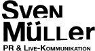 Logo der Firma Sven Müller PR & Live-Kommunikation