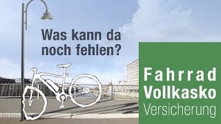 Fahrrad-Vollkaskoversicherung für Fahrräder und E-Bikes/Pedelecs