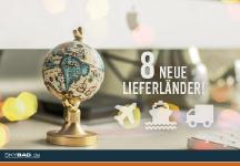 Skybad.de erweitert das Angebot an Lieferländern