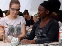 "Kinder-Bildhauern" in Birkenried: 8./9.August 2017 in Zusammenarbeit mit der Stadt Gundelfingen