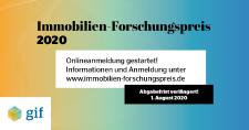 gif schreibt Immobilien-Forschungspreis 2020 aus