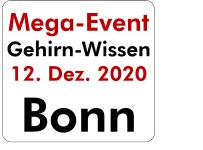 Mega-Event Gehirn-Wissen am 12. Dezember 2020 im World Conference Center, Bonn