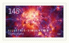 Und ab geht die Post: Das virtuelle Universum auf einer Briefmarke