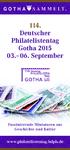 114. Deutscher Philatelistentag in Gotha