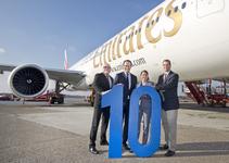 Hamburg Airport und Emirates feiern Jubiläum