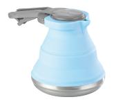 Rosenstein & Söhne Faltbarer Silikon-Camping-Wasserkessel mit Edelstahlboden, 1,5 Liter