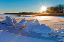Eiszeit auf Rügen - Meerblick, Wind und Wellenrauschen