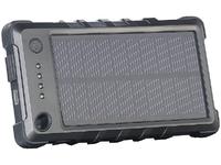 Revolt Wetter- und stoßfeste Solar-Powerbanks PB-40.s und PB-80.s, Taschenlampe