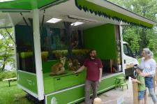 Mit dem "Urwaldmobil" präsentiert sich der Nationalpark Hainich auf der BUGA