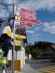 Neue Beschilderung der Veloroute 998 im Appenzellerland