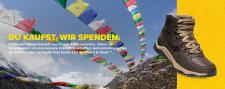Ein Wanderschuh, der Bildungsprojekte in Nepal fördert