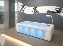 Effektive Wohlfühlmassage mit warmen kreisenden Wasserstrahlen