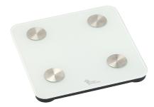 newgen medicals 7in1-Körperanalysewaage aus Glas mit Bluetooth, App & Nutzer-Erkennung