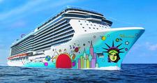 Norwegian Cruise Line enthüllt Schiffsbemalung für Norwegian Breakaway: Pop-Art Künstler Peter Max gestaltet New York-Motiv
