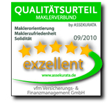Assekurata-Solutions-Erstrating der vfm Versicherungs- & Finanzmanagement GmbH: Exzellentes Leistungsangebot aus Maklersicht