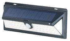 Luminea 2er-Set Solar-LED-Wandleuchten WL-1380.solar, Bewegungs-Sensor, Akku, 800 lm, 13,2 Watt