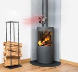 Carlo Milano Stromloser Kaminofen-Ventilator mit 40°-Oszillation, für 70 - 350 °C