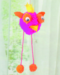 Bunter Vogel aus Wolle