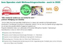 Spenden statt Weihnachtsgeschenke