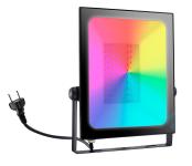 Luminea Home Control Outdoor-Fluter LED-450 mit RGB-CCT-LEDs, Bluetooth & App, 4.500 lm, 60 Watt, IP65