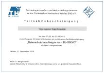 Datenschutzbeauftragte in öffentlichen Verwaltungen: Zertifizierter Fortbildungslehrgang an der TH Wildau