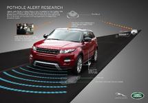 Jaguar Land Rover erforscht und erprobt einen "Schlagloch-Warner"