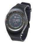 simvalley MOBILE 2in1-Uhren-Handy & Smartwatch für iOS & Android, rundes Display