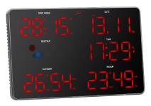 infactory Design-WLAN-LED-Wetterstation FWS-200 mit Außensensor, Wettersymbolen, WLAN