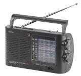 auvisio Analoger 9-Band-Weltempfänger TAR-750.bt mit Bluetooth, USB, SD, AUX und Akku