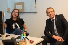 Sommertour 2018 - Ministerpräsident Daniel Günther besuchte die FH Lübeck Tochter oncampus