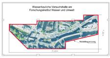 Wasserbauliches und städtebauliches Modell der Sieg im Bereich "Siegplatte" wird an der Universität Siegen gebaut