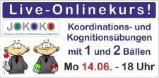 Gehirntraining über Wurf- und Fangübungen mit 1 und 2 Bällen - LIVE! - ONLINE! - KOSTENFREI!