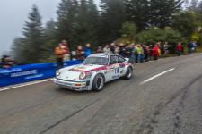 Walter Röhrl für das Porsche Museum am Start