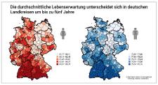 Lebenserwartung in Landkreisen: Richtig lang lebt man nur in Süddeutschland
