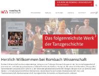 Rombach Wissenschaft präsentiert neue Verlagshomepage und neuen Shop