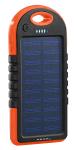 PEARL Solar-Powerbank PB-30.s mit Taschenlampe, 3.000 mAh, 2x USB, 1 A, IPX4