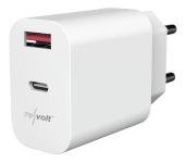 revolt USB-Netzteil für Typ A & C, PD bis 20 Watt, Quick Charge 3.0, 3 A