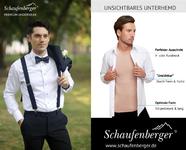 Pünktlich zur Hochzeitsaison empfiehlt Schaufenberger das unsichtbare Unterhemd für Männer