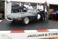 Jürgen Vogel, Christian Danner und Johann Lafer feiern mit Jaguar großes 80-Jähriges Markenjubiläum auf dem Oldtimer Grand Prix