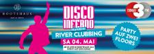 Die (vorerst) letzte DISCO INFERNO - Party auf dem Bootshaus Ulm am Sa. 04. Mai