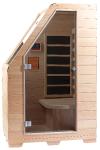 newgen medicals Kompakte Infrarot-Sitzsauna aus Hemlock-Holz, 760 Watt, 0,62 m²