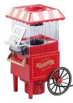 Rosenstein & Söhne Retro-Heißluft-Popcorn-Maschine "Vintage", Miniatur-Rollwagen-Optik, 1.200 Watt