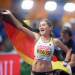 Gesa Felicitas Krause über die Mittelstrecke beim INDOOR MEETING Karlsruhe am Start
