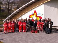 Für die Sicherheit der Besucher: Das DRK ist auf dem gesamten LGS-Gelände präsent