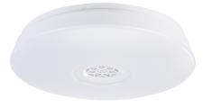 Luminea RGBW-LED-Deckenleuchte, Lichtwecker, Lautsprecher, App, 1.500 lm, 24 Watt
