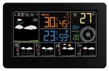 infactory WLAN-Funk-Wetterstation FWS-800, Außensensor, 5 Tage Wettertrend, Color, App