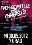 Mittwoch, 30.5. ab 21 Uhr, FH meets Uni 7Grad