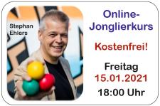 Einweisung in die Kunst der Jonglage - Kostenfreier Online-Jonglierkurs am Fr 15.01.2021 um 18 Uhr